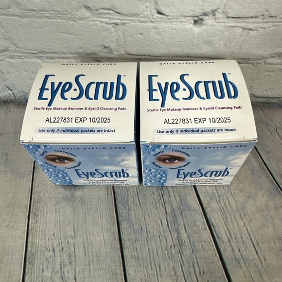 2-Alcon Eye Scrub Sterile Eye Makeup Remover Eyelid Cleansing Pads 30ct - Picture 2 of 2